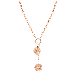 Alchemy Link Protection and Prosperity Lariat Rose Gold   by Logan Hollowell Jewelry