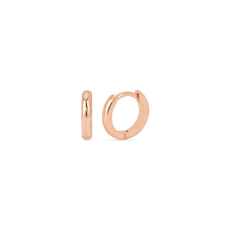 Solid Mini Goddess Hoops Rose Gold Pair  by Logan Hollowell Jewelry