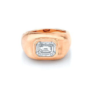 Oracle Ring with Mosaic Diamond Center 3 Rose Gold  by Logan Hollowell Jewelry