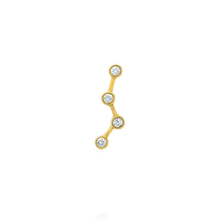 Ursa Major Diamond Split Studs Yellow Gold 4 Diamond Earring  by Logan Hollowell Jewelry