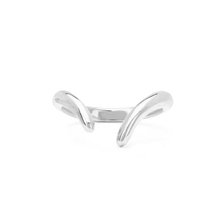 Solid Gold Tusk Ring White Gold 3.5  by Logan Hollowell Jewelry