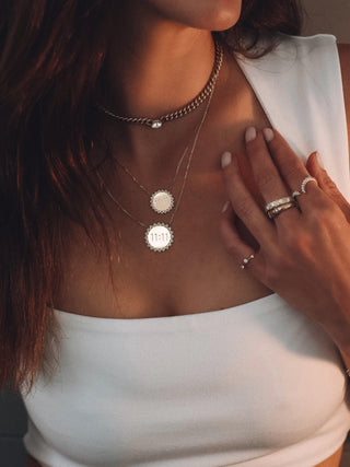 Medium 11:11 Sunshine Necklace with Diamonds    by Logan Hollowell Jewelry