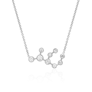 Virgo Constellation Necklace White Gold   by Logan Hollowell Jewelry